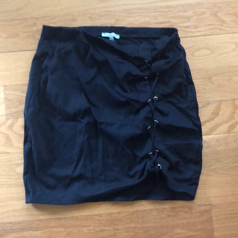Black lace skirt